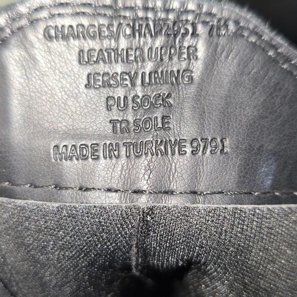 Steve Madden Charges Black Green Sole Leather Zip Up Chunky Boots‎ size 7 New - Picture 13 of 14